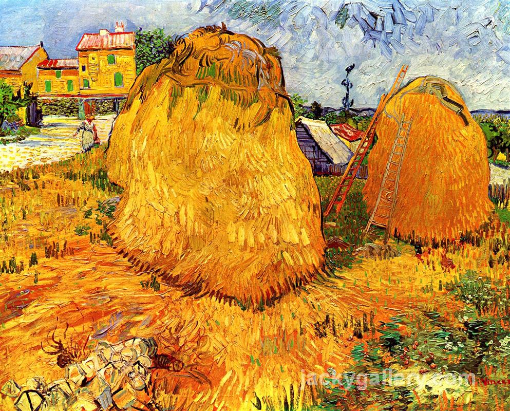 Haystacks in Provence, Van Gogh painting